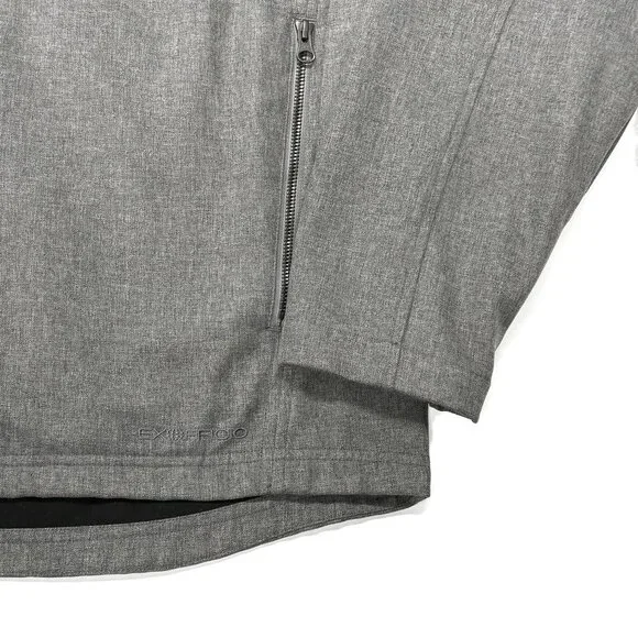 Exofficio Jacket Mens XL Gray Zip Lightweight Travel Utility Spring
